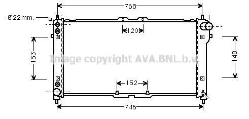 AVA QUALITY COOLING Радиатор, охлаждение двигателя MZ2074